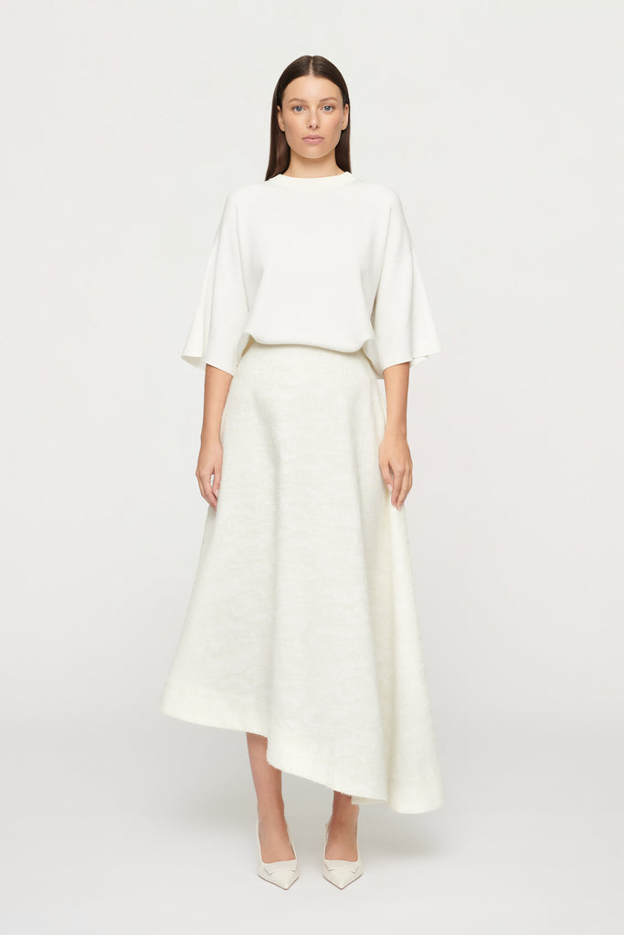 Asym Jacquard Skirt